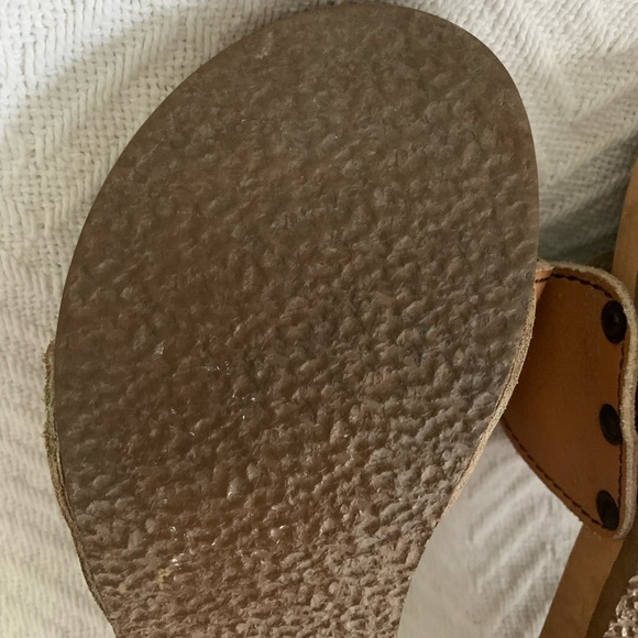 Women’s 7 Vintage 70’s Dr. Scholls Natural Wheat Wooden Exercise Sandals AUSTRIA - Picture 10 of 16